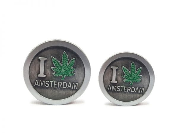 3 Tier Silver I Leaf Amsterdam Grinders Small and Mini