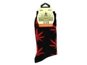 Cannabis Socks Black and Red 36-41