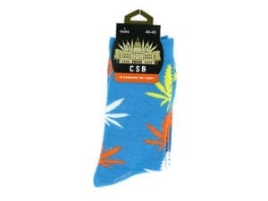 Cannabis Socks Blue and Yellow 40-45