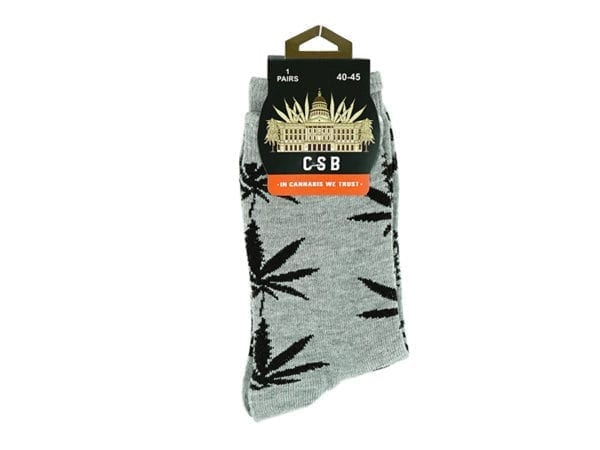 Cannabis Socks Grey and Black 40-45