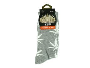 Cannabis Socks Grey and White 40-45