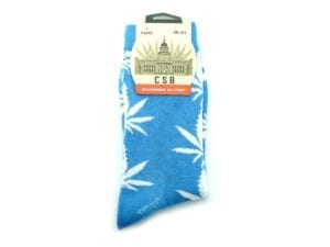 Cannabis Socks Baby Blue and White 36-41