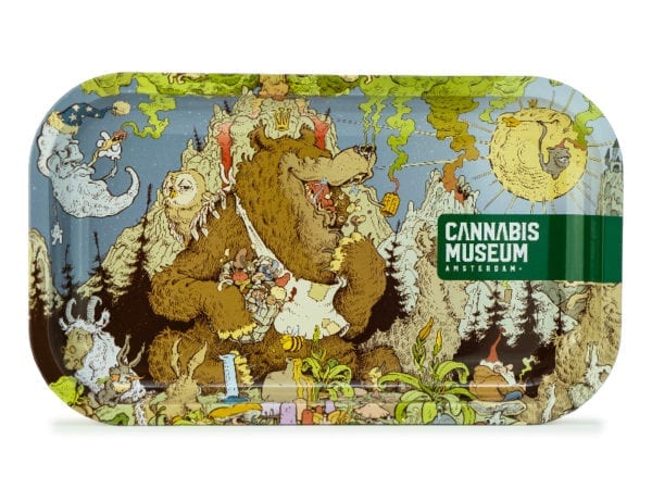 Cannabis Museum Bear Rolling Tray - Medium 27cmX16cm