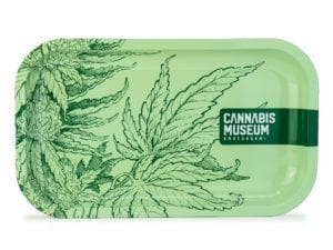 Cannabis Museum Plant Green Rolling Tray - Medium 27cmX16cm