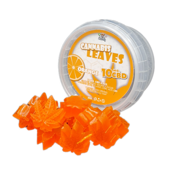 CBD Gummies Cannabis leaf Orange10MG