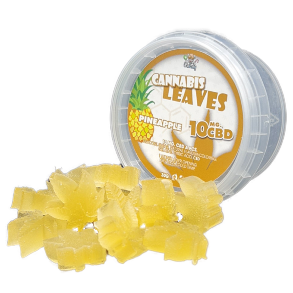 CBD Gummies Cannabis leaf Pineapple10MG