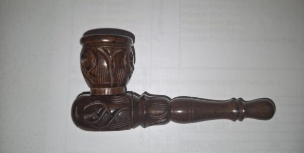 Wooden Pipe Carved 3"