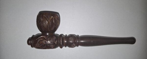 Wooden Pipe Carved 5"