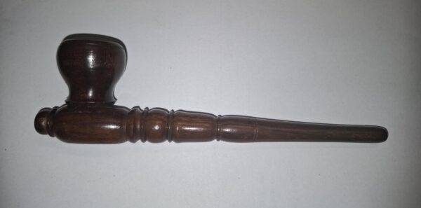 Wooden Pipe Carved 6" R4